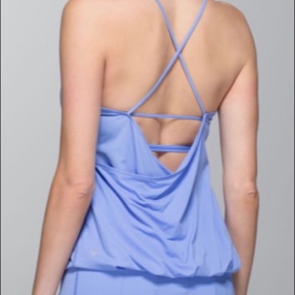 (R) Lululemon Flow and Go Tank Built in Bra Lullaby Blue Size 6 - Picture 1 of 15
